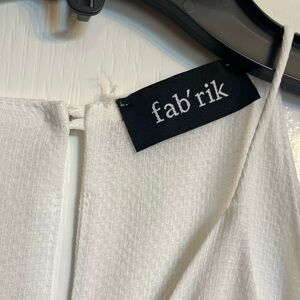 fab'rik Ivory Textured Sleeveless Blouse